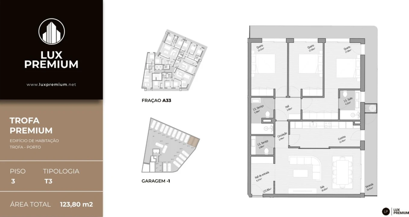 Apartamento T3 para Venda em Bougado (São Martinho e Santiago) Foto 15
