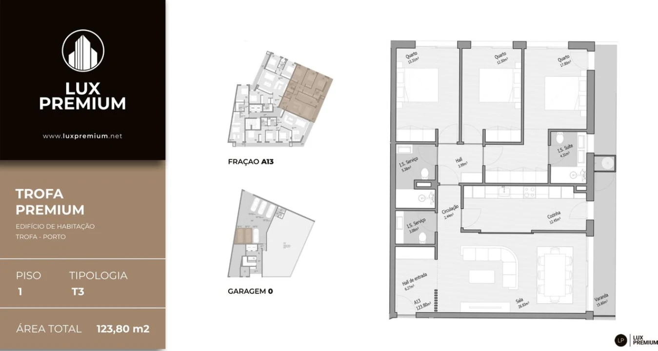 Apartamento T3 para Venda em Bougado (São Martinho e Santiago) Foto 15