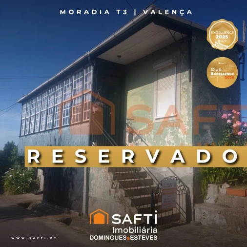 Moradia T3 para Venda em Valença, Cristelo Covo e Arão