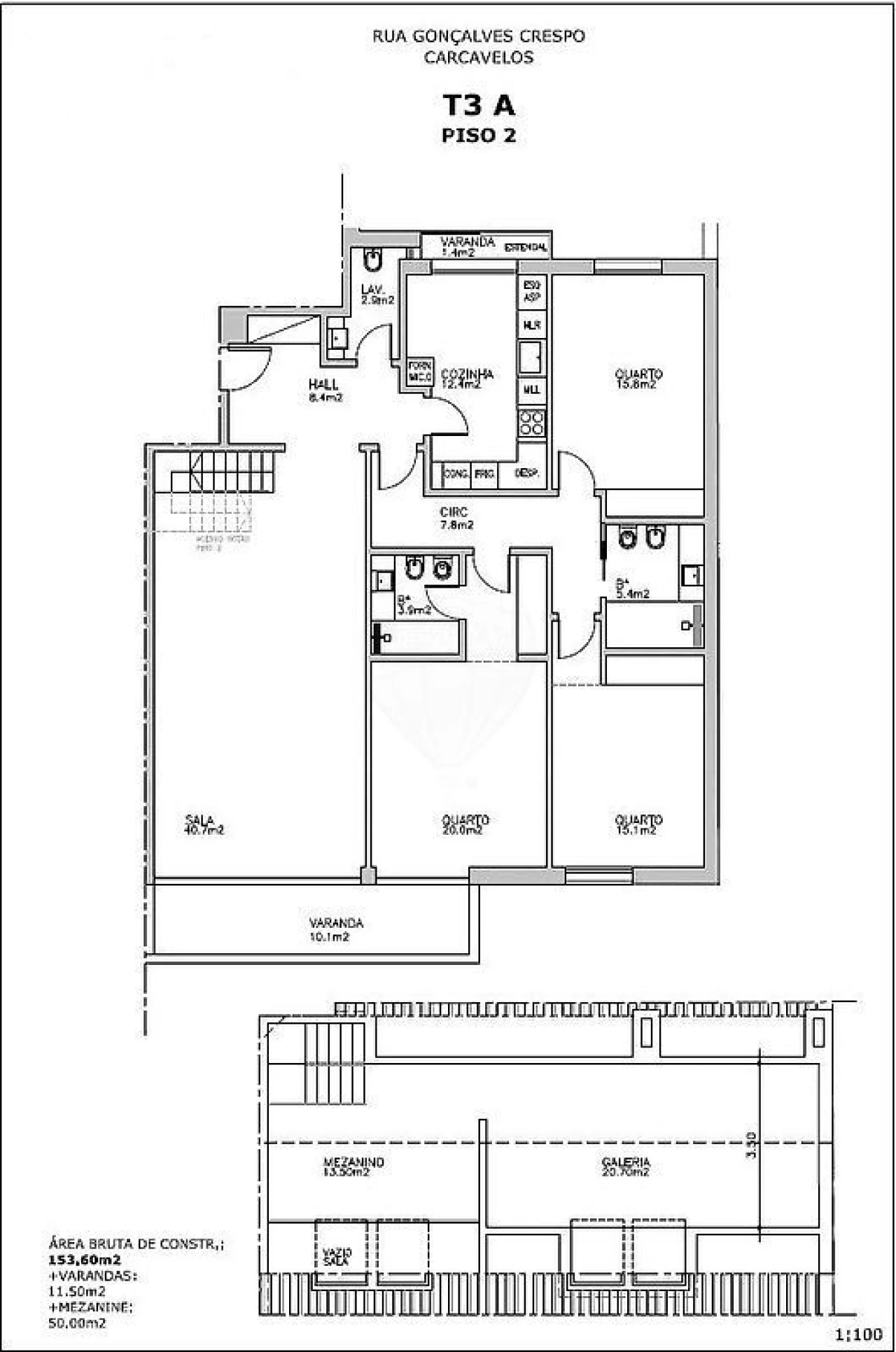 Apartamento T3 para Venda em Carcavelos e Parede Foto 21