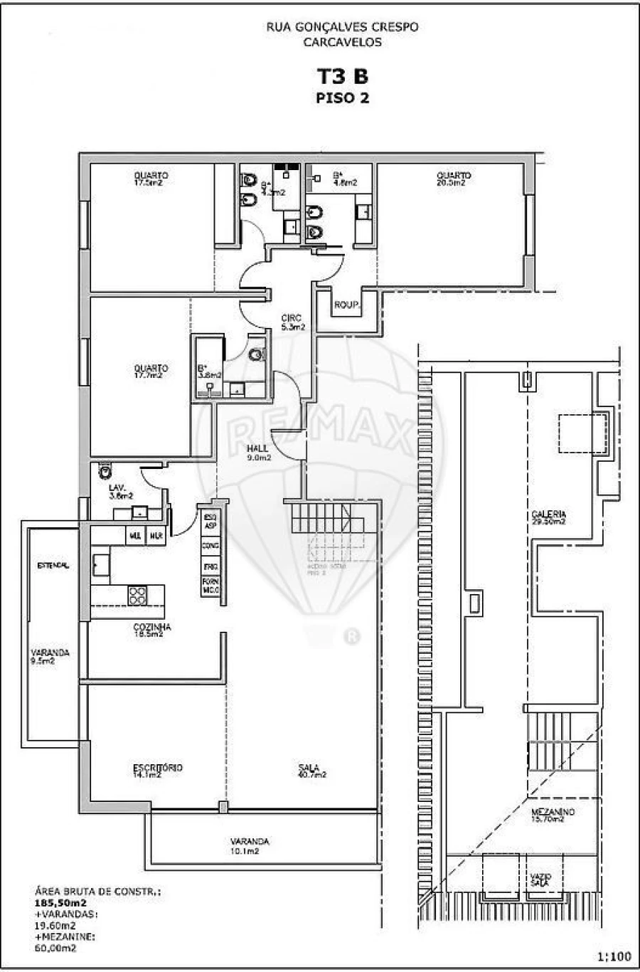 Apartamento T3 para Venda em Carcavelos e Parede Foto 25