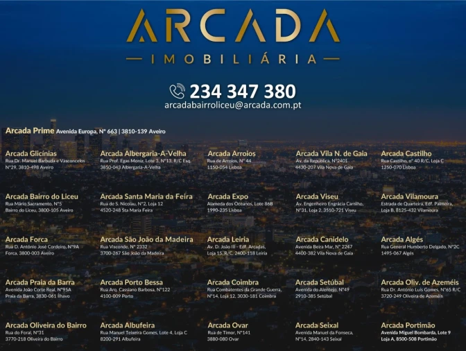 Apartamento T3 para Arrendamento em Glória e Vera Cruz Planta 1