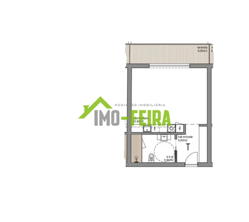 Apartamento T0 para Venda em São João de Ver Foto 9