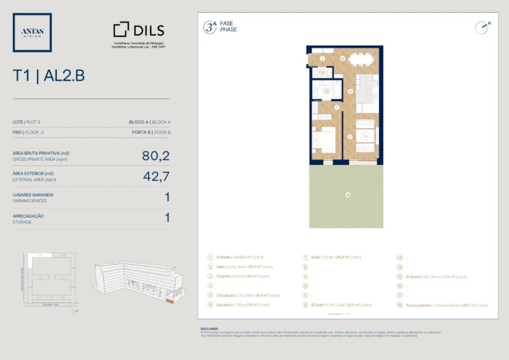 Apartamento T1 para Venda em Campanhã Planta 1