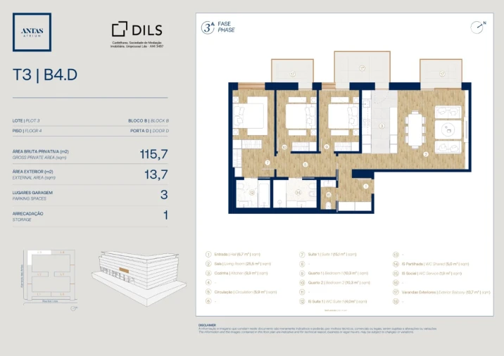Apartamento T3 para Venda em Campanhã Planta 1