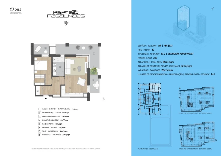 Apartamento T1 para Venda em Bonfim Planta 1