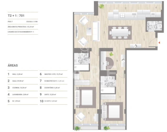 Apartamento T2 para Venda em Estrela Foto 12