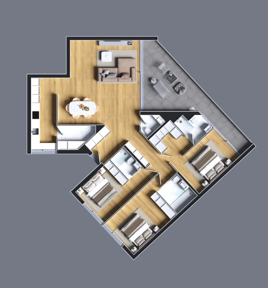 Apartamento T3 para Venda em Cedofeita, Santo Ildefonso, Sé, Miragaia, São Nicolau e Vitória Planta 1
