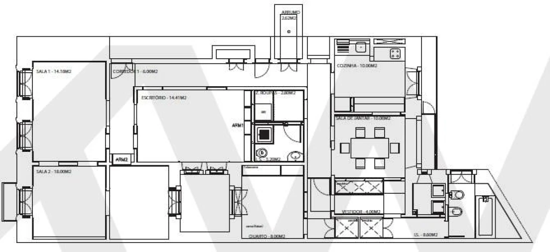 Apartamento T2 para Arrendamento em Misericórdia Foto 37