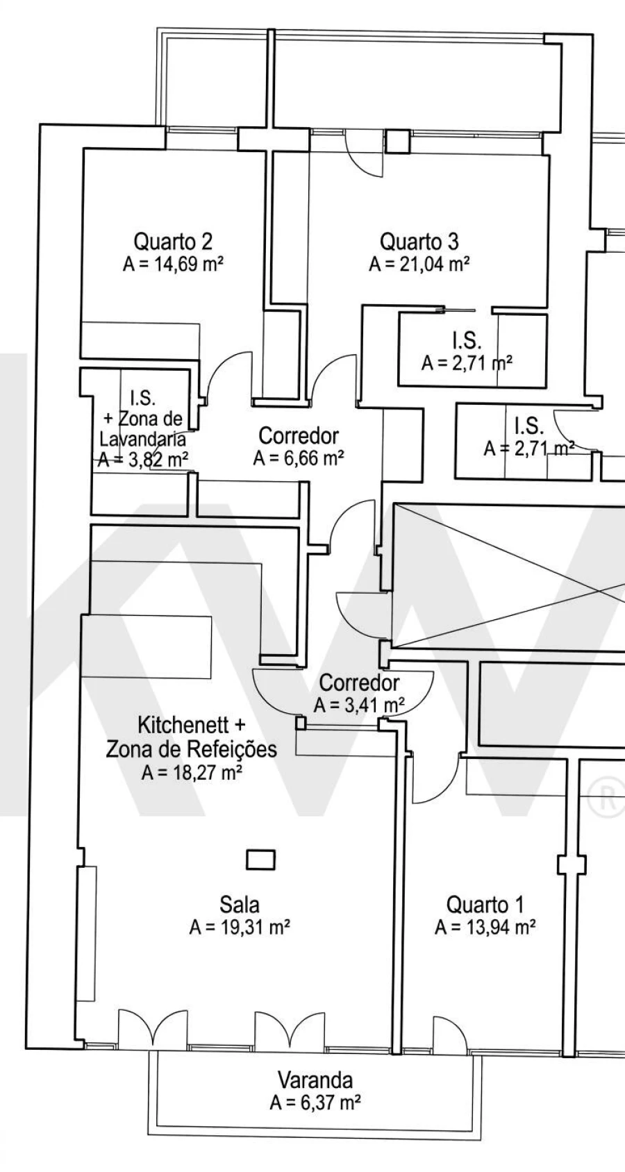 Apartamento T3 para Venda em Avenidas Novas Foto 17