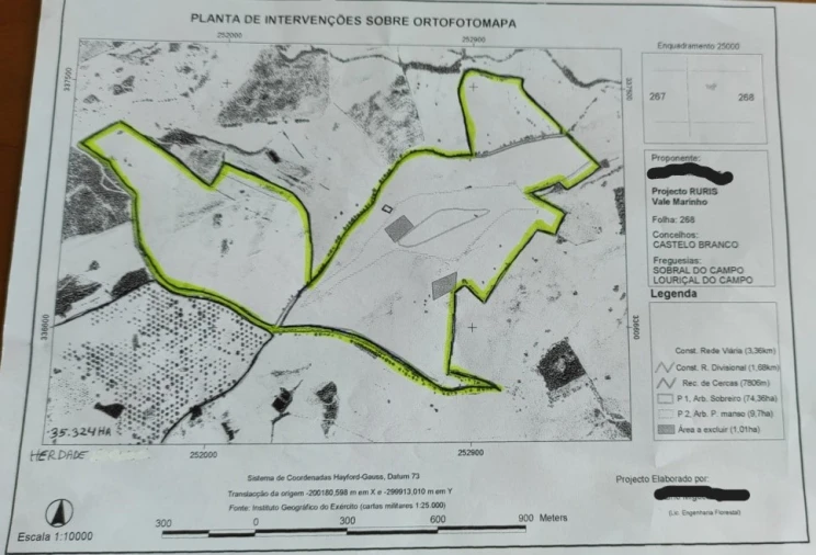 Terreno para Venda em São Vicente da Beira Planta 1