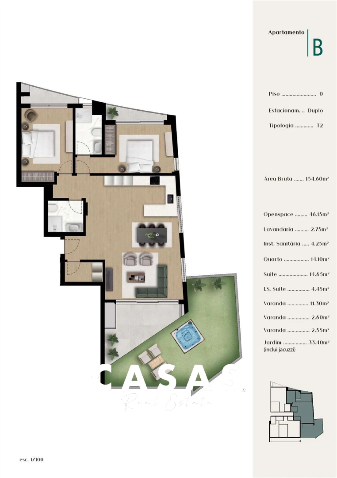 Apartamento T2 para Venda em Madalena do Mar Foto 9