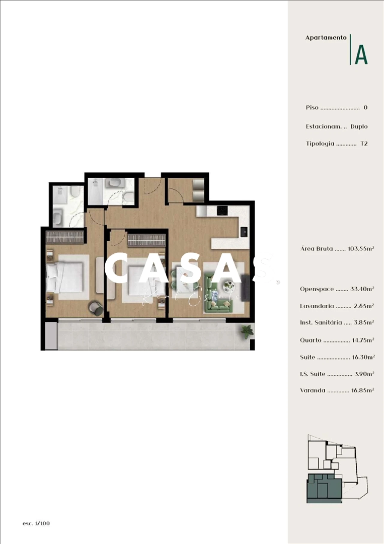 Apartamento T2 para Venda em Madalena do Mar Foto 10