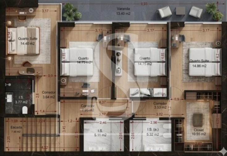 Moradia T4 para Venda em Castêlo da Maia Foto 29