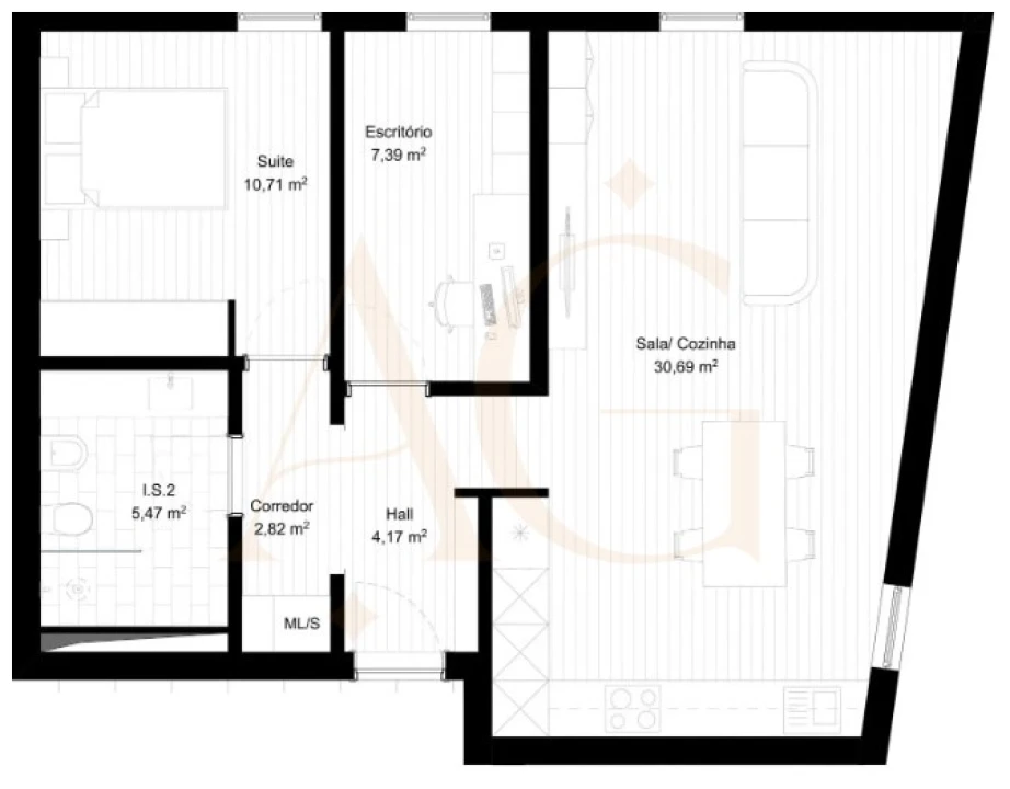 Apartamento T1 para Venda em Portimão Foto 13