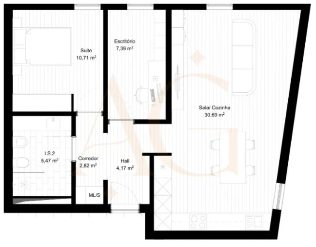 Apartamento T1 para Venda em Portimão Foto 13