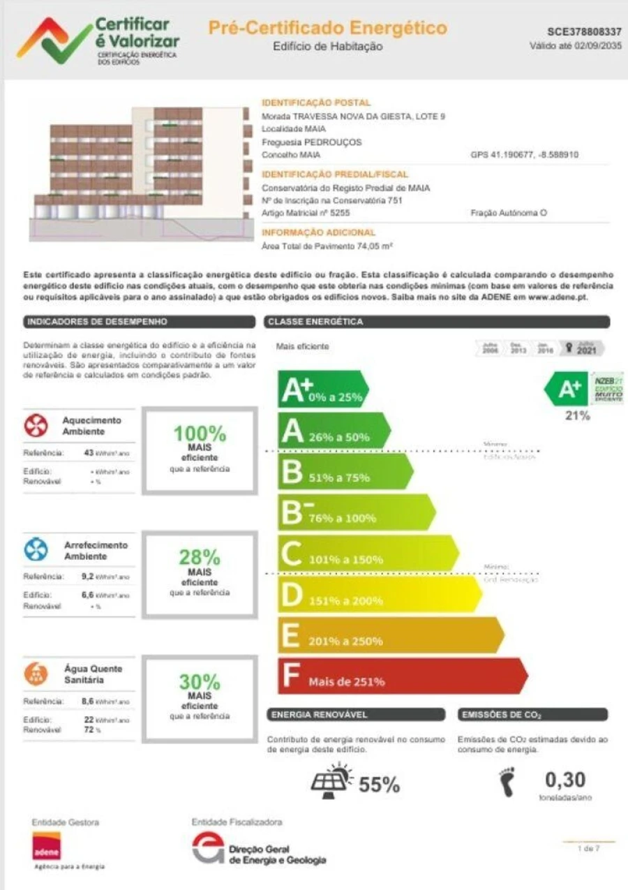 Apartamento T2 para Venda em Pedrouços Foto 8