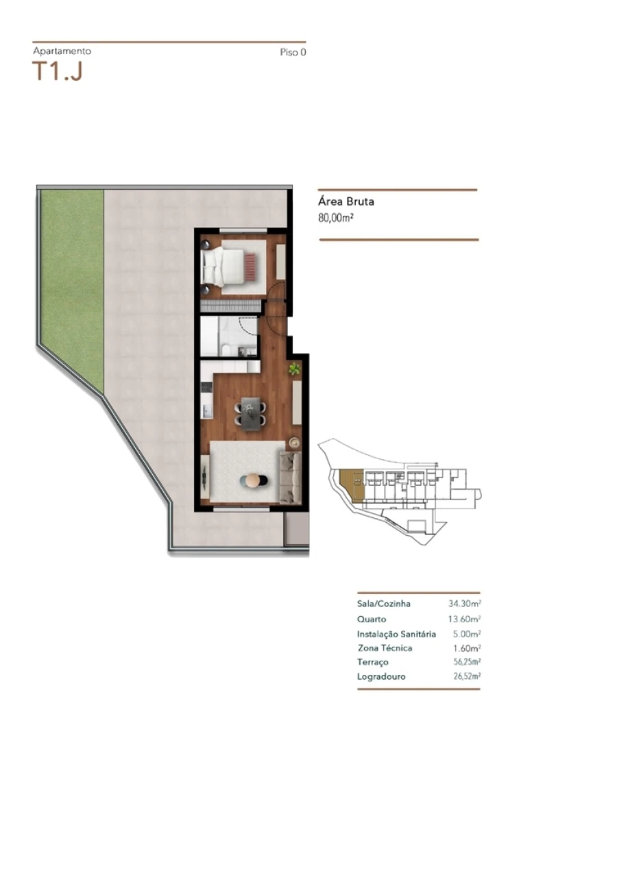 Apartamento T1 para Venda em Imaculado Coração de Maria Foto 5