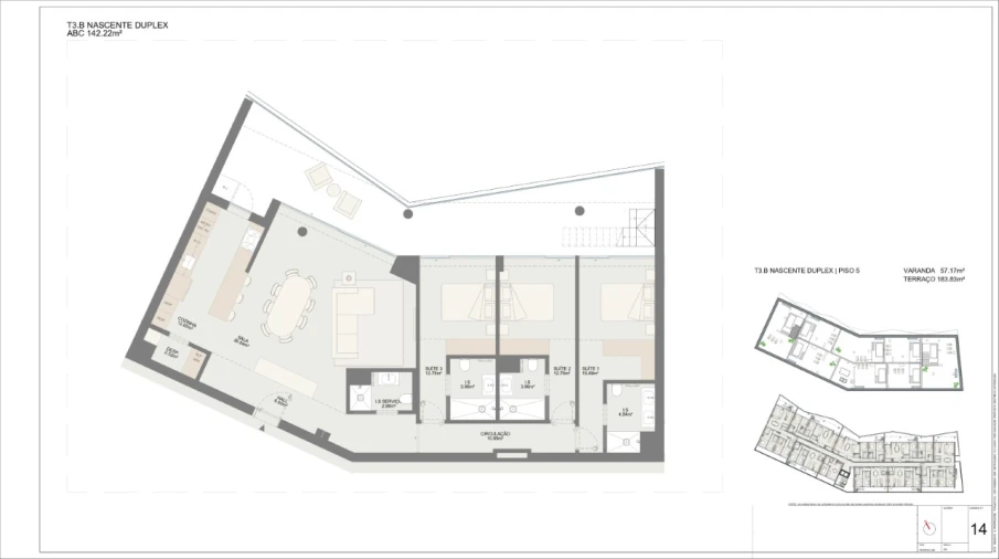 Apartamento T3 para Venda em Oliveira do Douro Planta 1