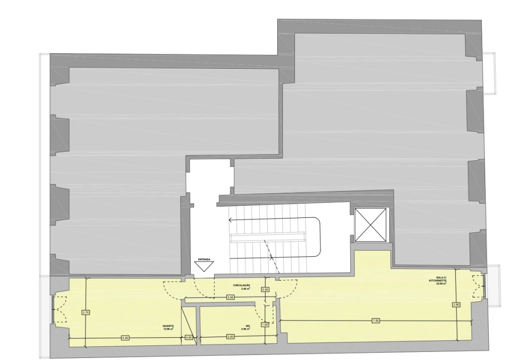 Apartamento T1 para Arrendamento em Arroios Planta 2