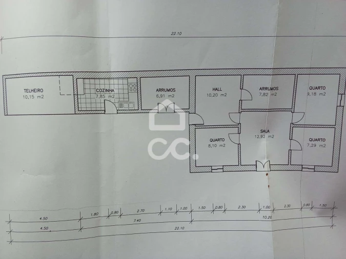 Moradia T3 para Venda em Carvalhal Planta 1