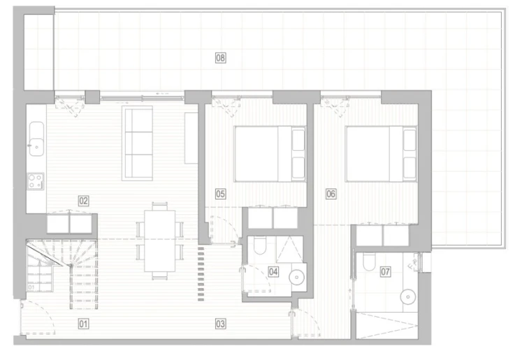 Apartamento T2 para Venda em Lagos (São Sebastião e Santa Maria) Planta 1