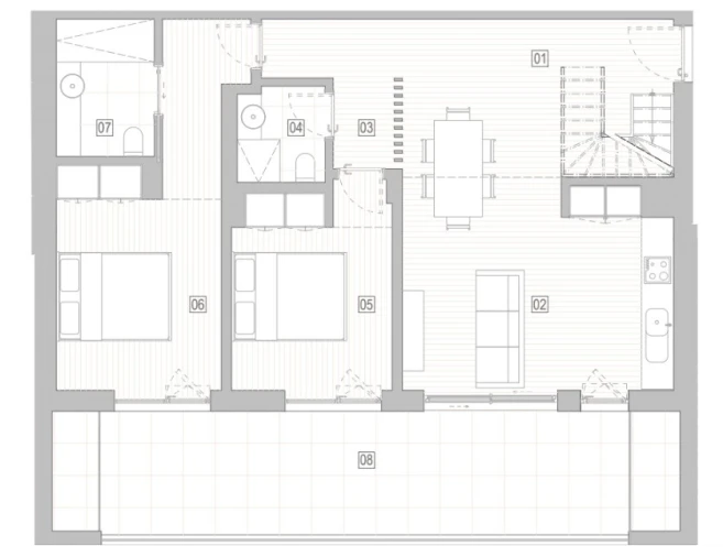 Apartamento T2 para Venda em Lagos (São Sebastião e Santa Maria) Planta 1