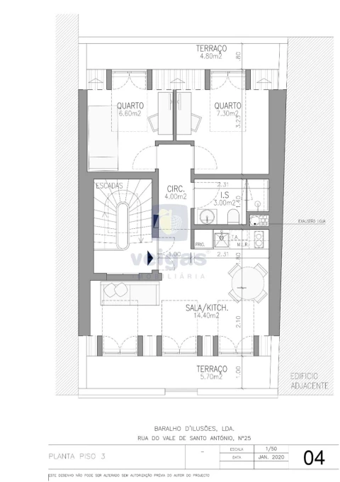 Apartamento T2 para Venda em São Vicente