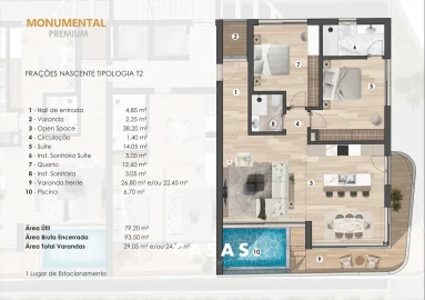 Apartamento T2 para Venda em São Martinho