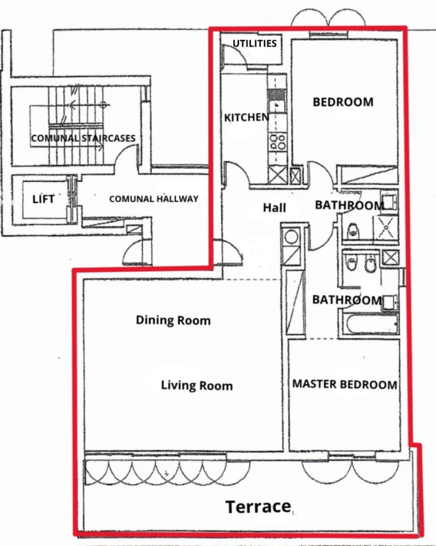 Apartamento T2 para Venda em Lagos (São Sebastião e Santa Maria) Planta 1
