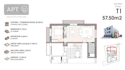 Apartamento T1 para Venda em Machico