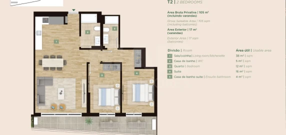Apartamento T2 para Venda em Algés, Linda-A-Velha e Cruz Quebrada-Dafundo