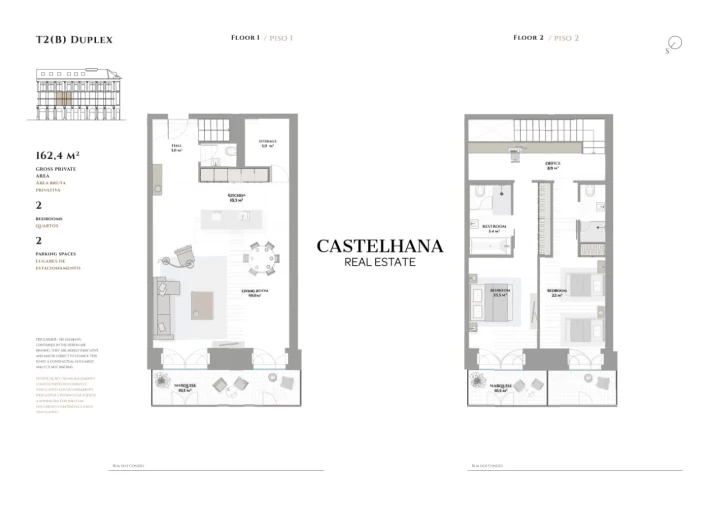 Apartamento T2 para Venda em Santo António Planta 1