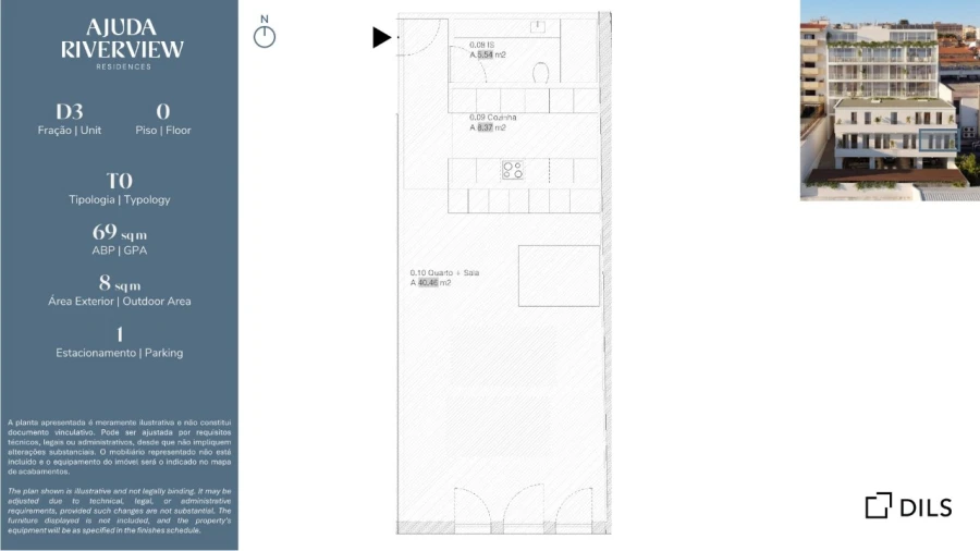 Apartamento para Venda em Ajuda Planta 1