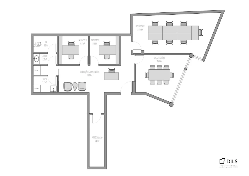 Escritório para Arrendamento em Cascais e Estoril Planta 2