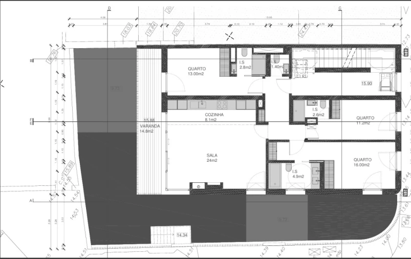 Apartamento T3 para Arrendamento em Cascais e Estoril Planta 1