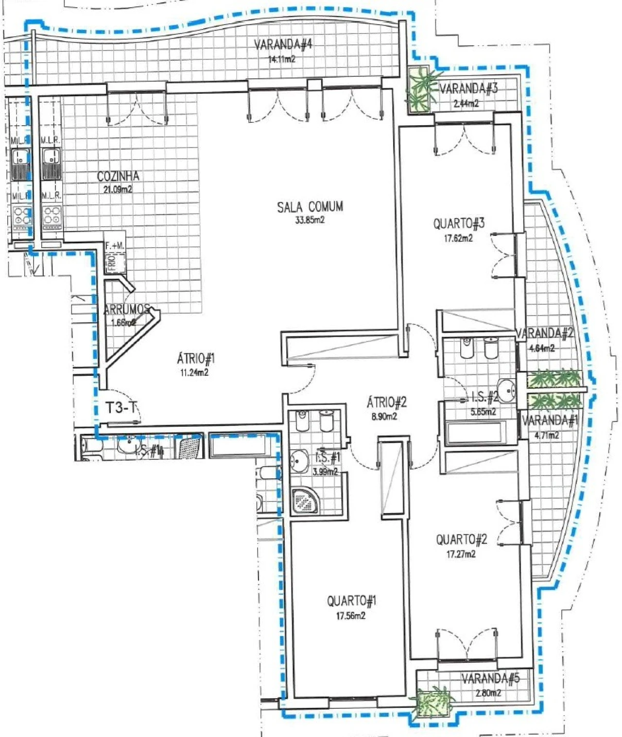 Apartamento T3 para Venda em Malveira e São Miguel de Alcainça Planta 2