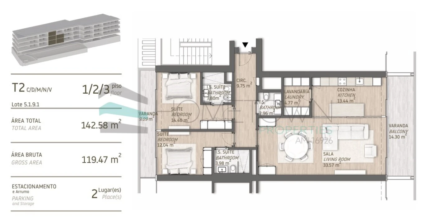 Apartamento T2 para Venda em Quarteira Foto 12