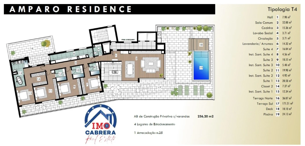 Apartamento T4 para Venda em São Martinho Planta 1