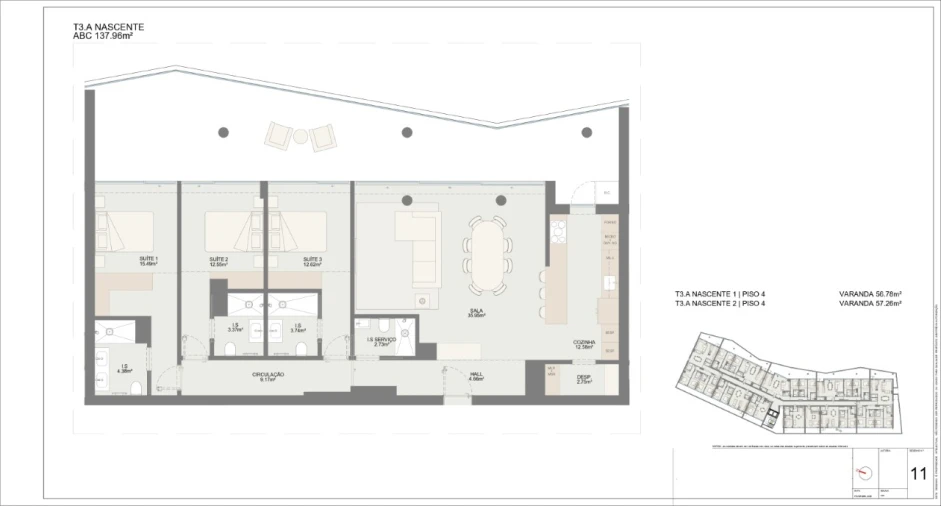 Apartamento T3 para Venda em Oliveira do Douro Planta 1