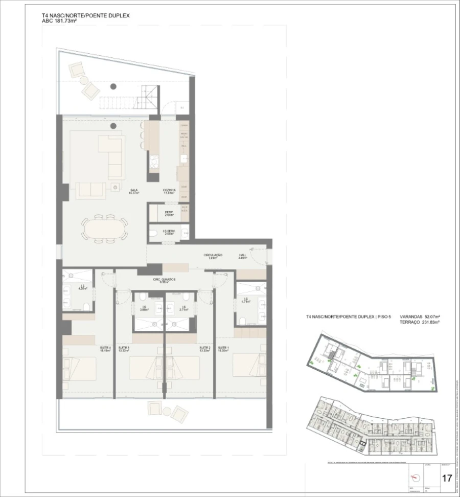 Apartamento T4 para Venda em Oliveira do Douro Planta 1