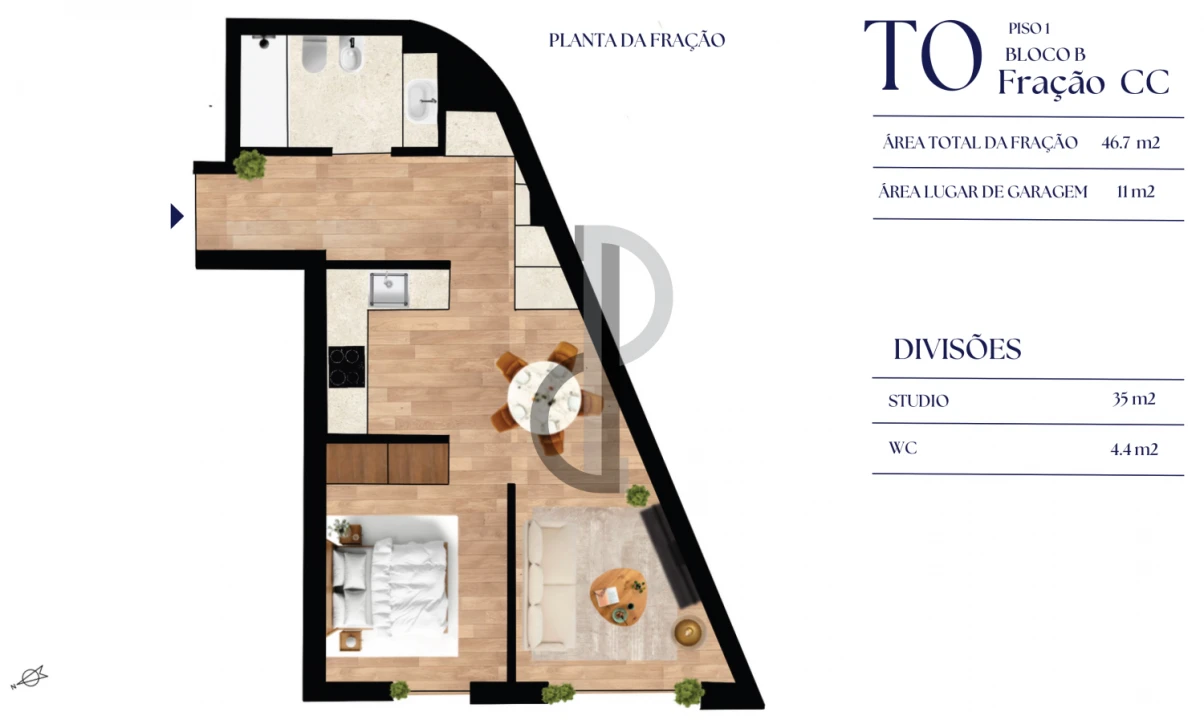 Apartamento T0 para Venda em Paranhos Foto 19