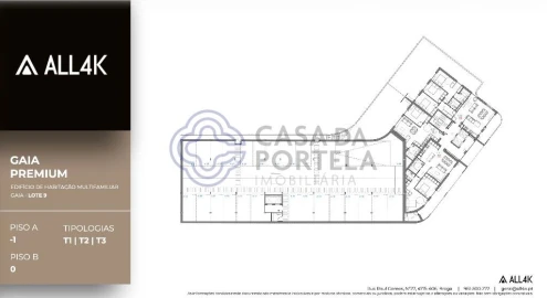 Apartamento T2 para Venda em Mafamude e Vilar do Paraíso