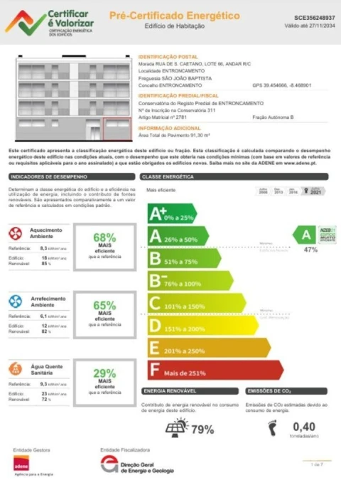 Apartamento T3 para Venda em São João Baptista