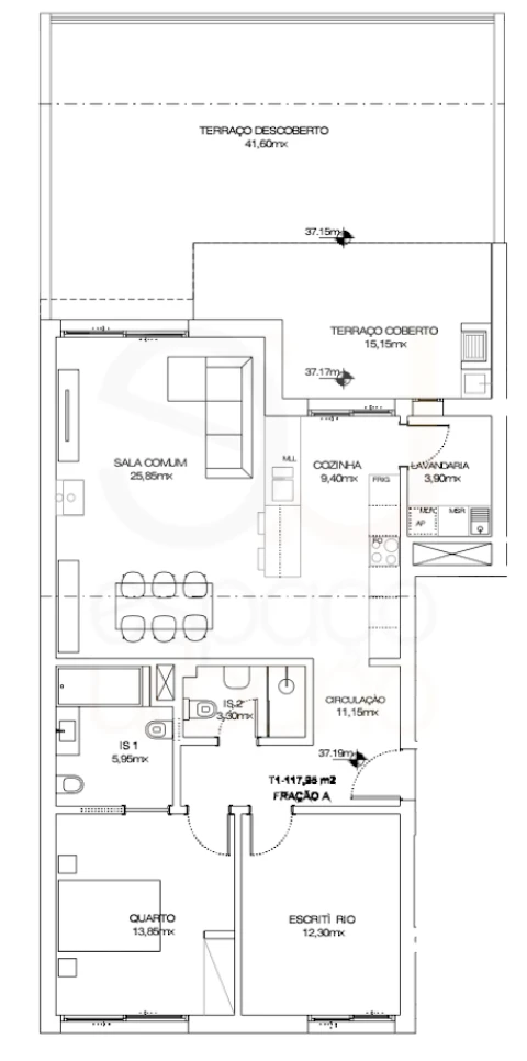 Apartamento T2 para Venda em São Silvestre