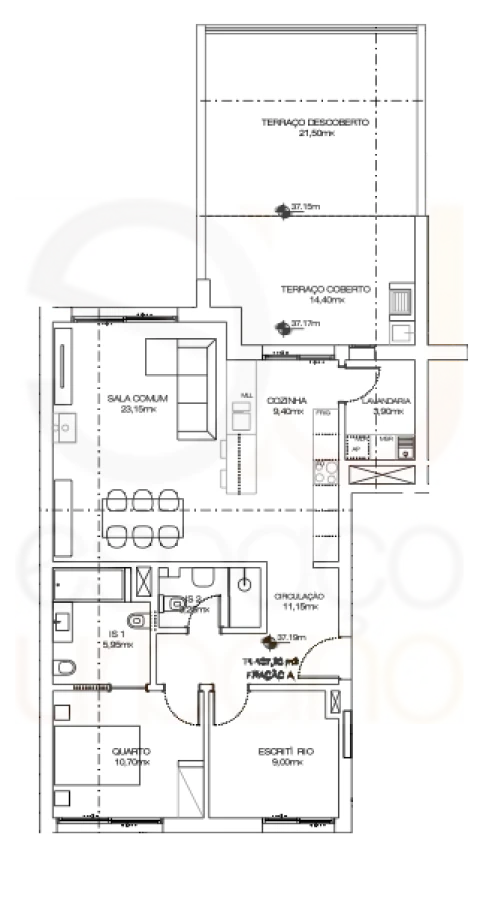 Apartamento T2 para Venda em São Silvestre