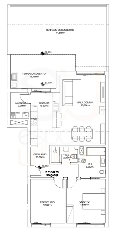 Apartamento T2 para Venda em São Silvestre