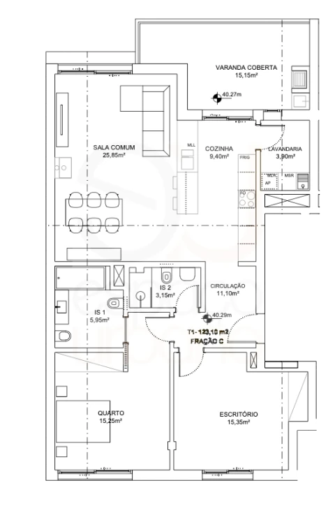 Apartamento T2 para Venda em São Silvestre
