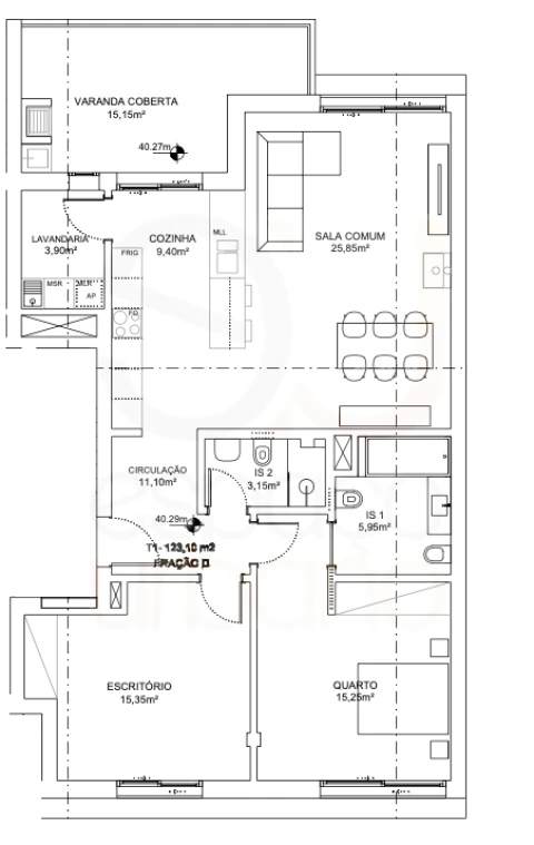 Apartamento T2 para Venda em São Silvestre