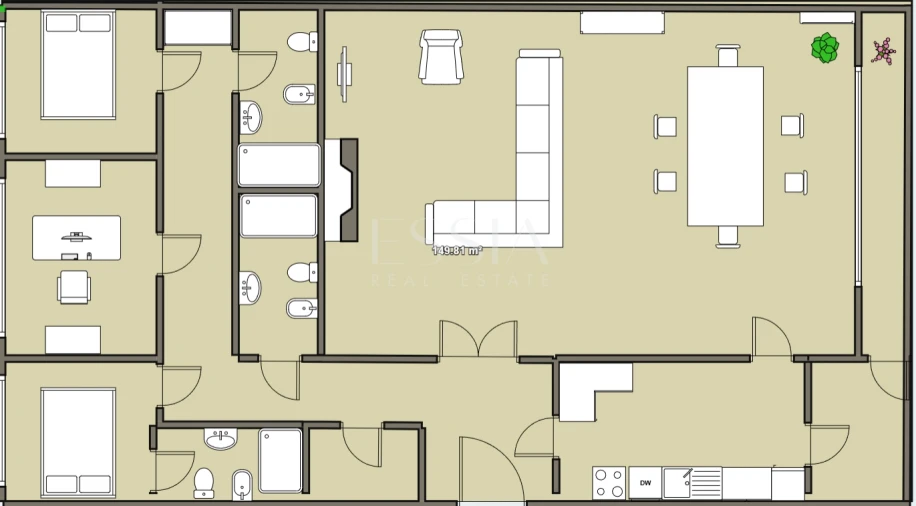 Apartamento T3 para Arrendamento em Ramalde Planta 1